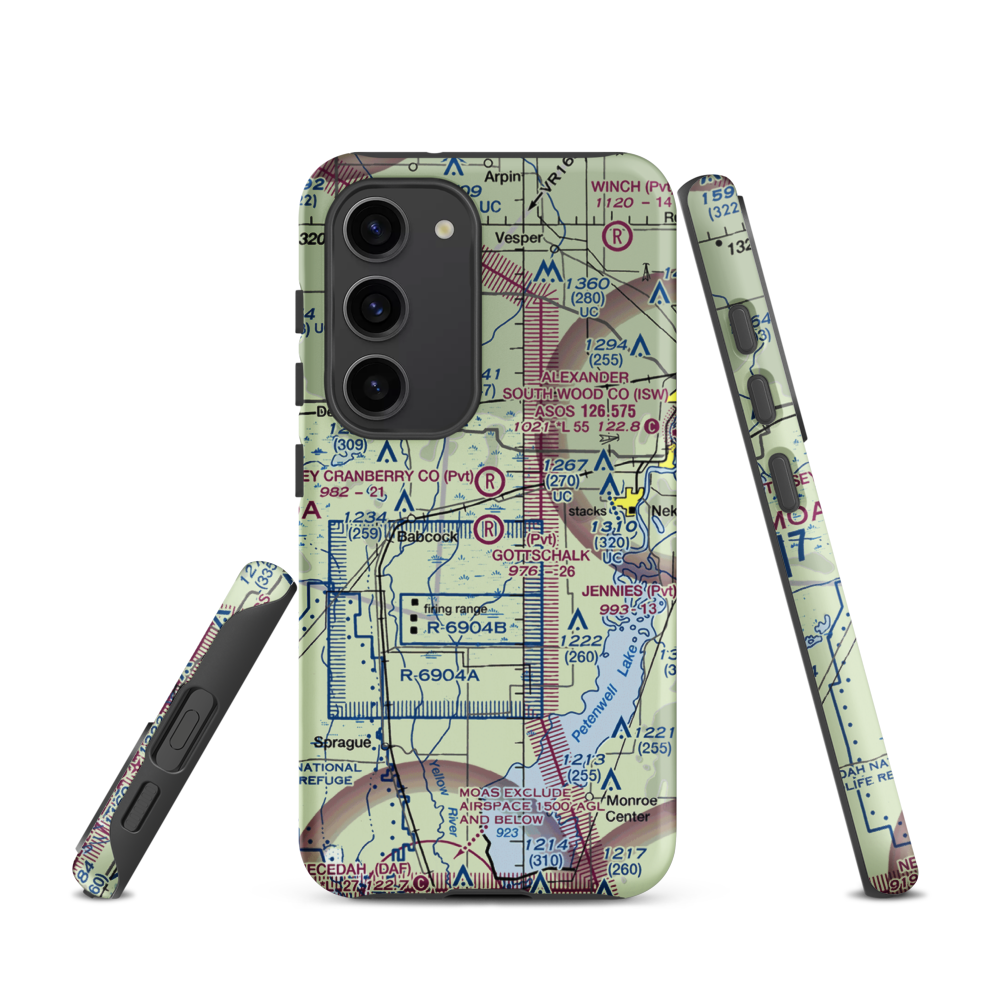 Gottschalk Field (91WI) VFR Sectional Samsung Phone Case Samsung Galaxy S23 model shown