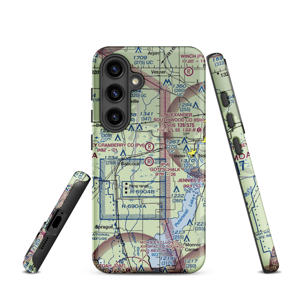 Gottschalk Field (91WI) VFR Sectional Samsung Phone Case Samsung Galaxy S24 model shown