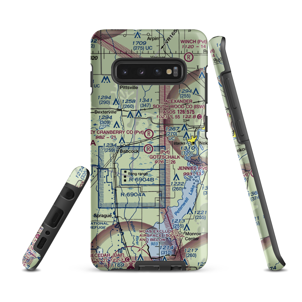 Gottschalk Field (91WI) VFR Sectional Samsung Phone Case Samsung Galaxy S10 Plus model shown