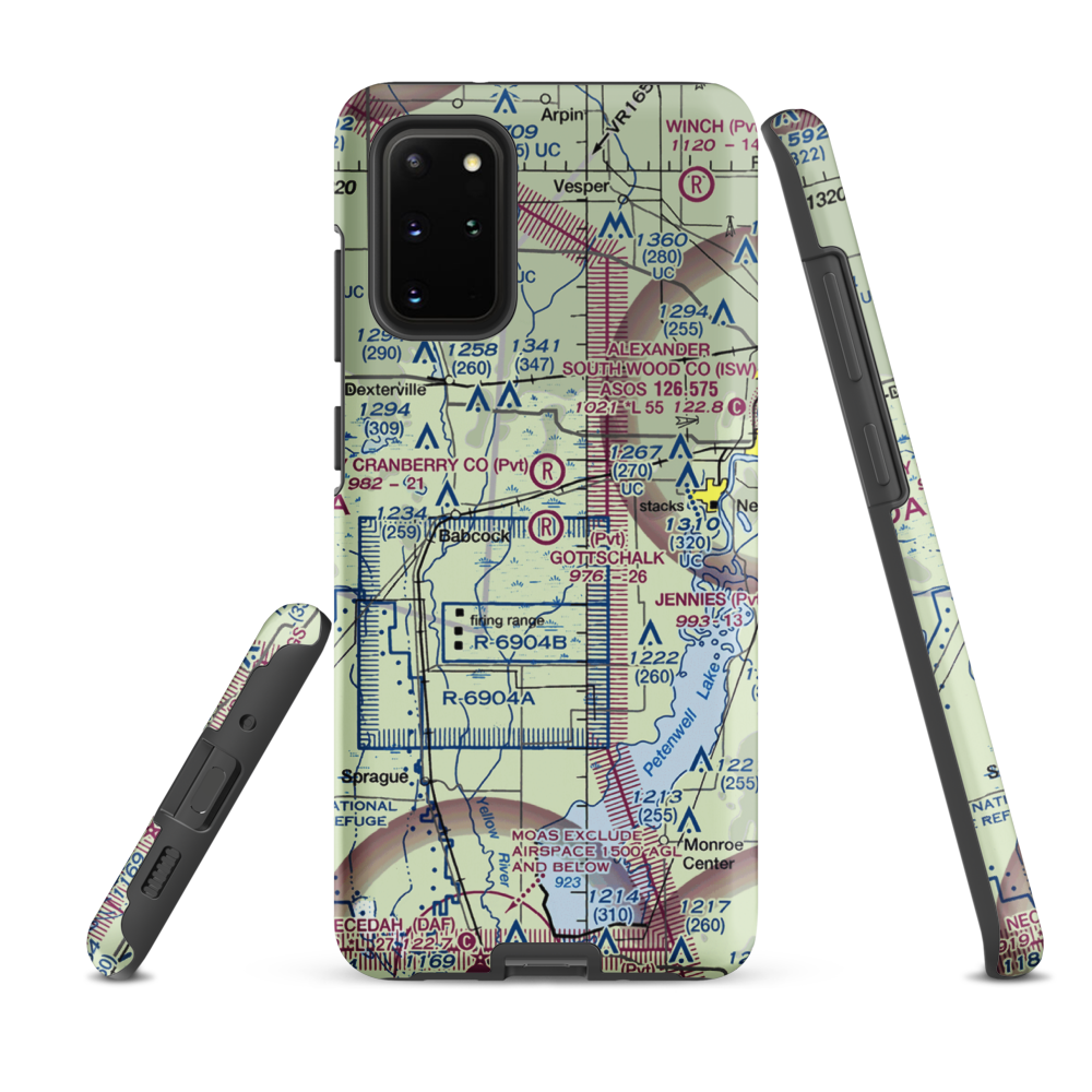 Gottschalk Field (91WI) VFR Sectional Samsung Phone Case Samsung Galaxy S20 Plus model shown
