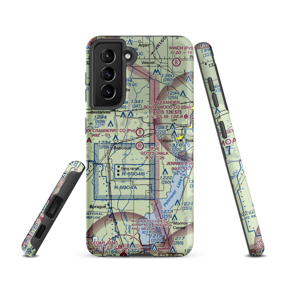 Gottschalk Field (91WI) VFR Sectional Samsung Phone Case Samsung Galaxy S21 model shown