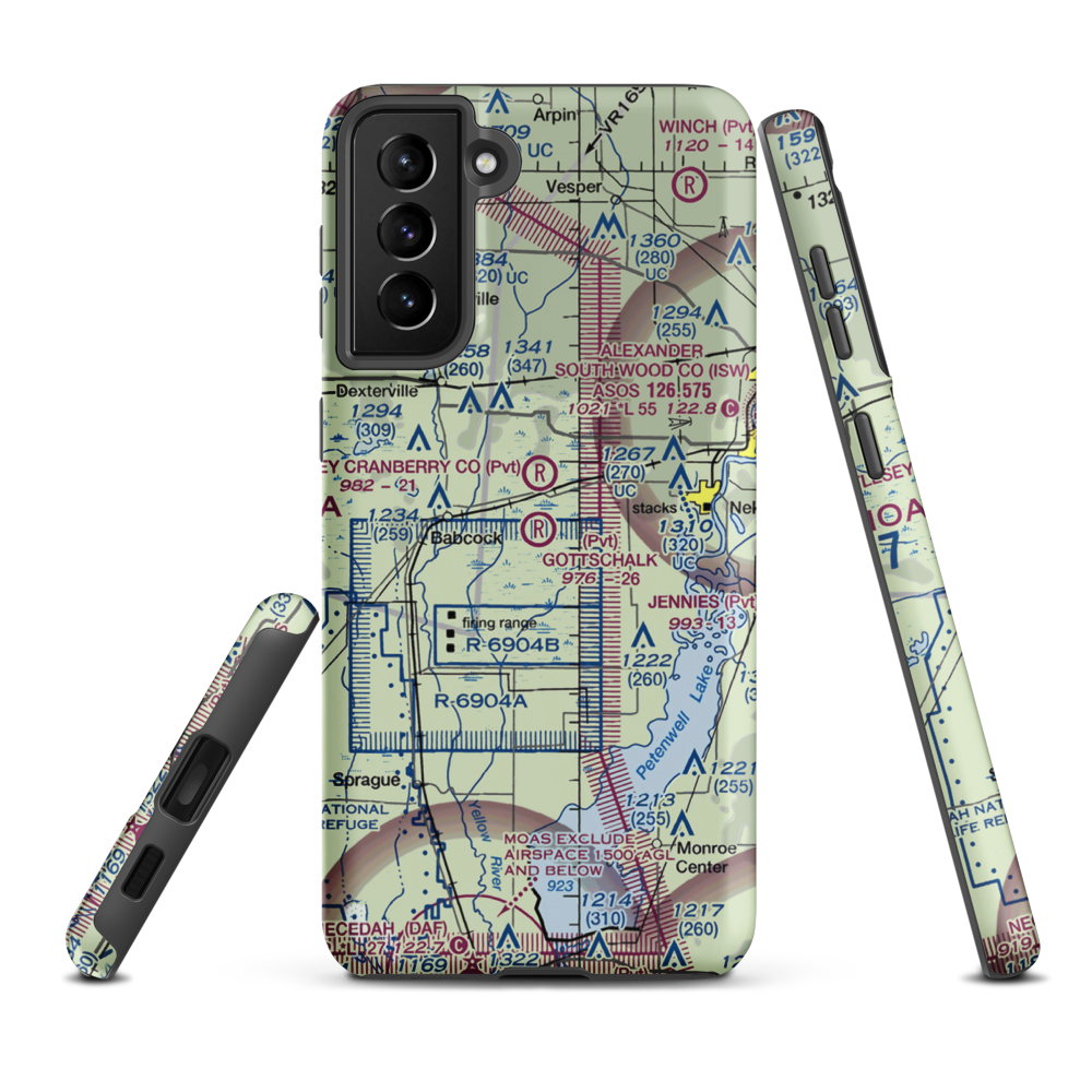 Gottschalk Field (91WI) VFR Sectional Samsung Phone Case Samsung Galaxy S21 Plus model shown