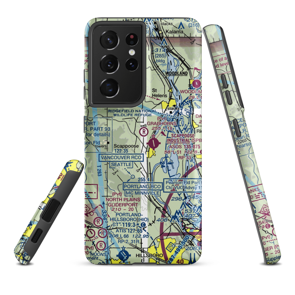 Grabhorn's Airport (8OR6) VFR Sectional Samsung Phone Case Samsung Galaxy S21 Ultra model shown