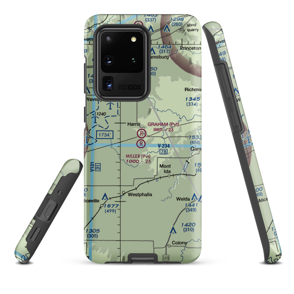 Graham Farms Airport (SN72) VFR Sectional Samsung Phone Case Samsung Galaxy S20 Ultra model shown