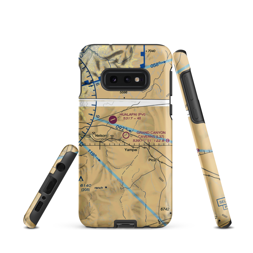 Grand Canyon Caverns Airport (L37) VFR Sectional Samsung Phone Case Samsung Galaxy S10 Plus model shown