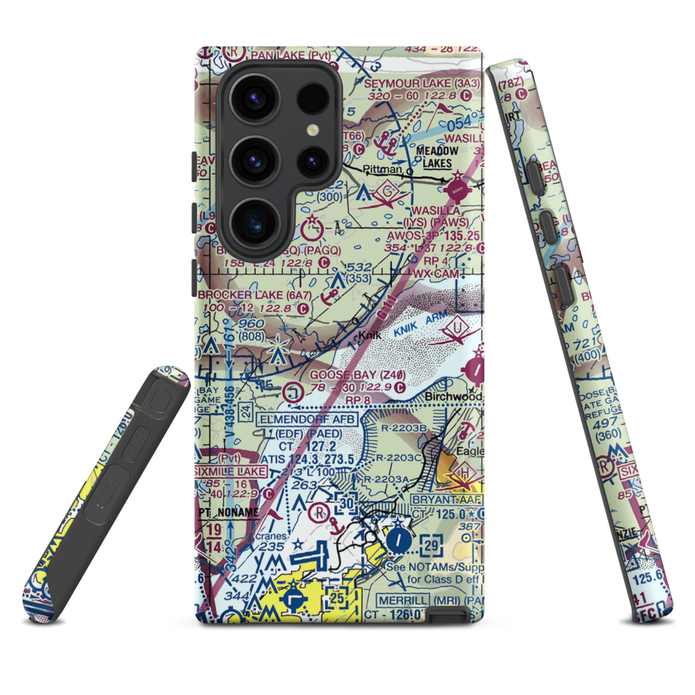Grand Home Airport (AK99) VFR Sectional Samsung Phone Case Samsung Galaxy S23 Ultra model shown