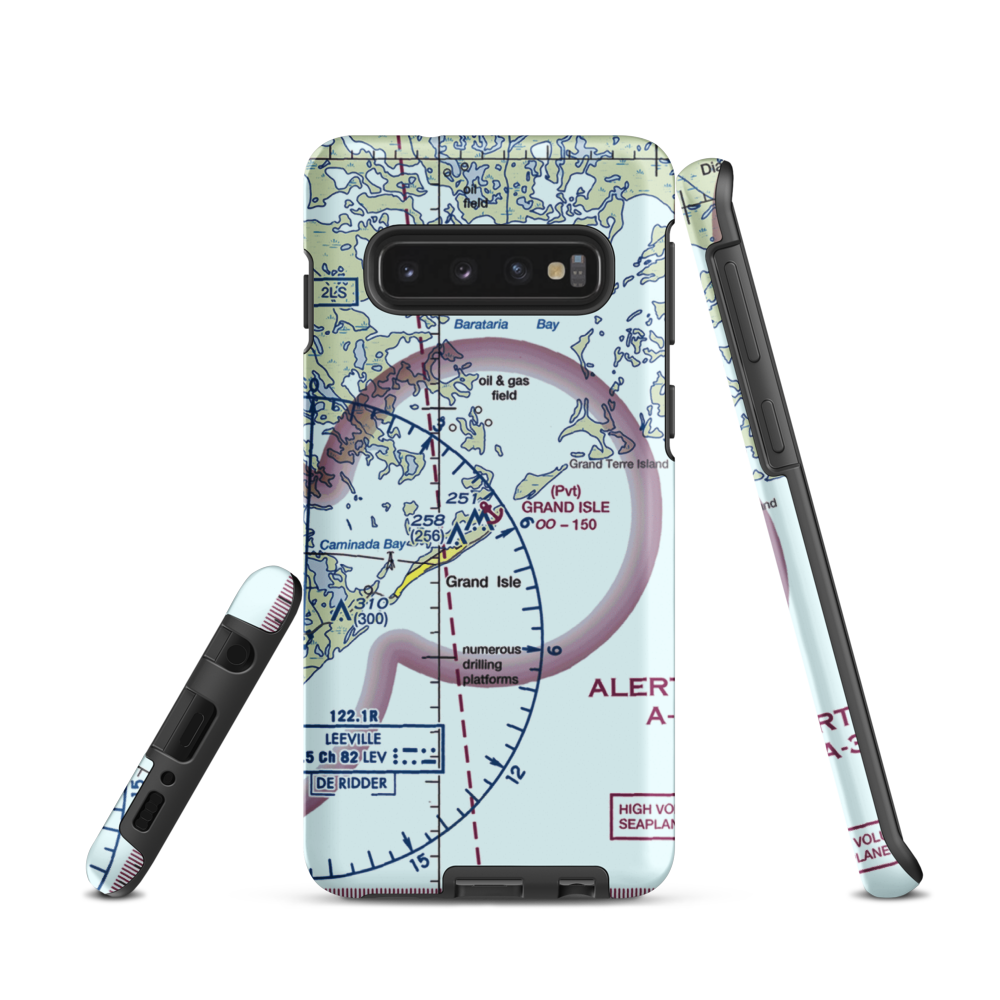 Grand Isle Seaplane Base (GNI) VFR Sectional Samsung Phone Case Samsung Galaxy S10 model shown