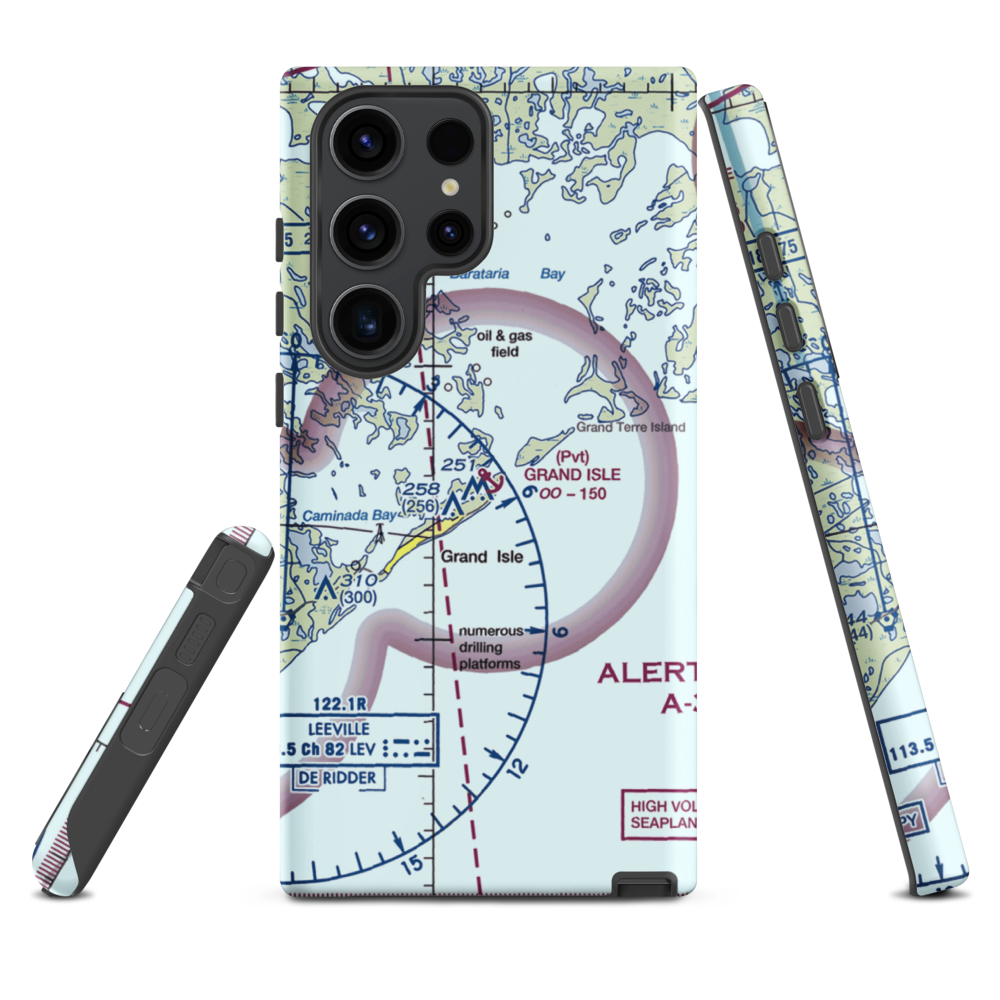 Grand Isle Seaplane Base (GNI) VFR Sectional Samsung Phone Case Samsung Galaxy S23 Ultra model shown