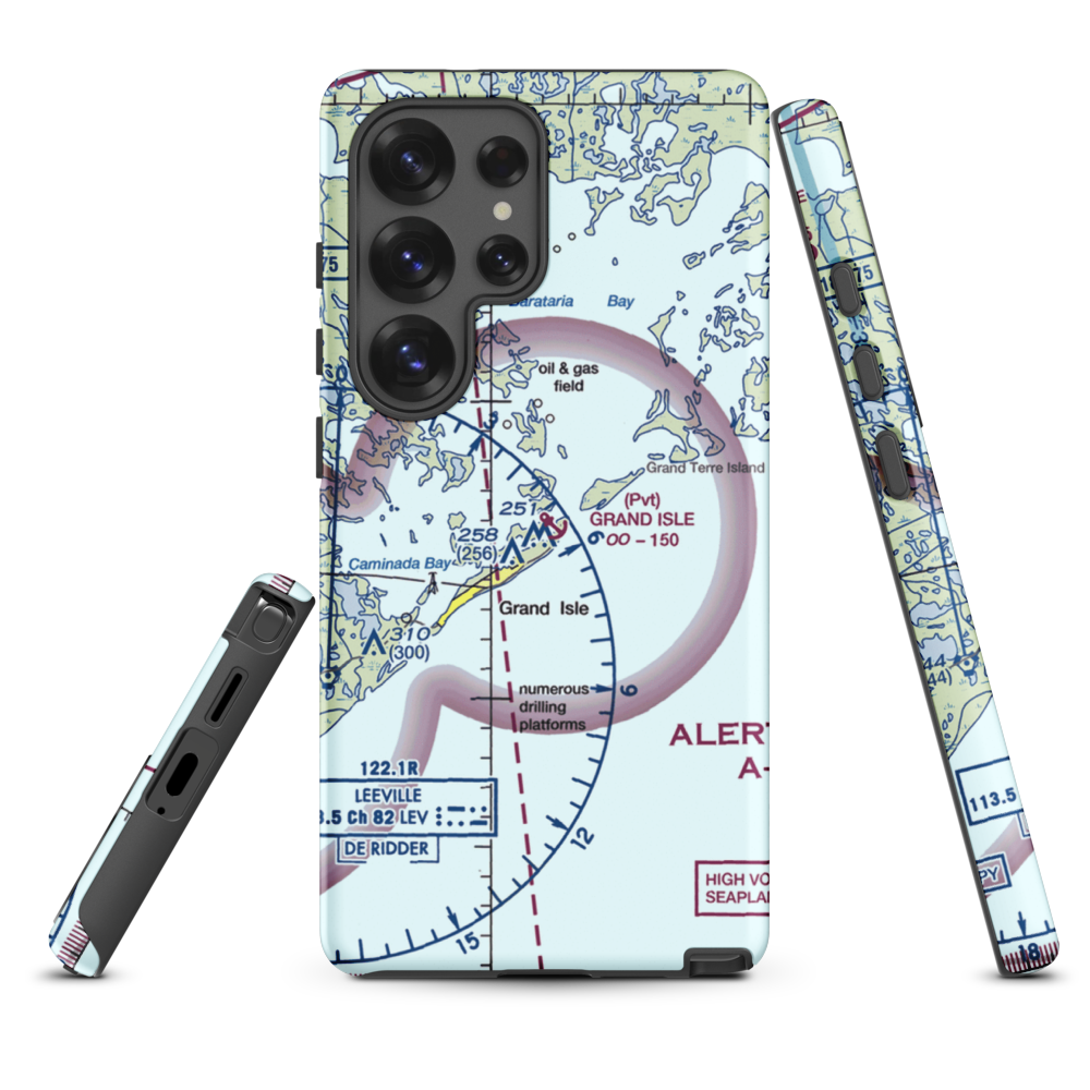 Grand Isle Seaplane Base (GNI) VFR Sectional Samsung Phone Case Samsung Galaxy S25 Ultra model shown