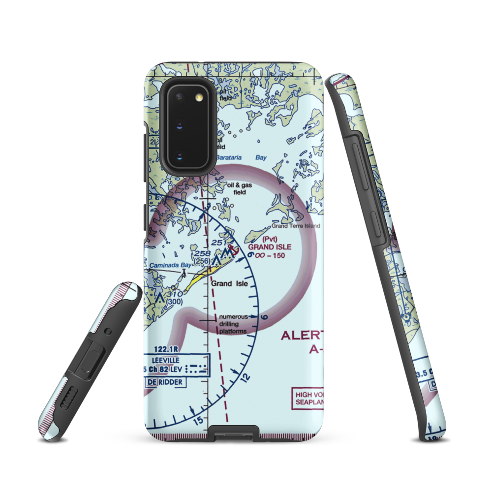 Grand Isle Seaplane Base (GNI) VFR Sectional Samsung Phone Case Samsung Galaxy S20 model shown
