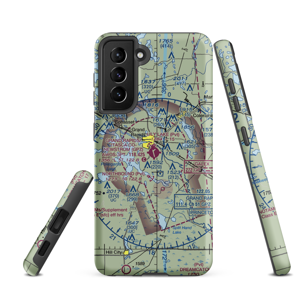 Grand Rapids Itasca Co-Gordon Newstrom field (GPZ) VFR Sectional Samsung Phone Case Samsung Galaxy S21 FE model shown