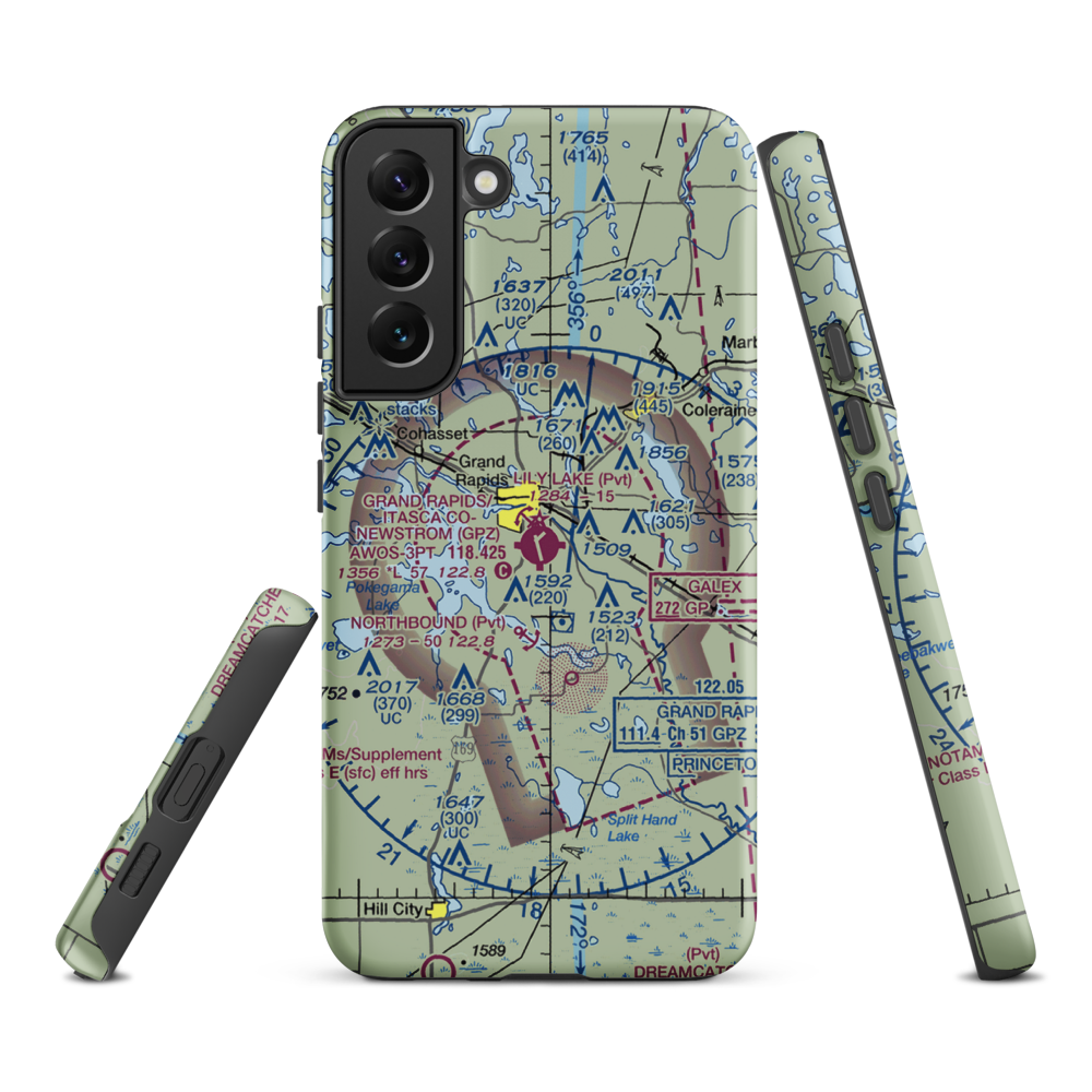 Grand Rapids Itasca Co-Gordon Newstrom field (GPZ) VFR Sectional Samsung Phone Case Samsung Galaxy S22 Plus model shown