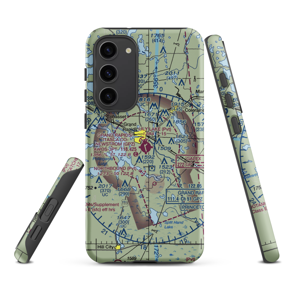 Grand Rapids Itasca Co-Gordon Newstrom field (GPZ) VFR Sectional Samsung Phone Case Samsung Galaxy S23 Plus model shown