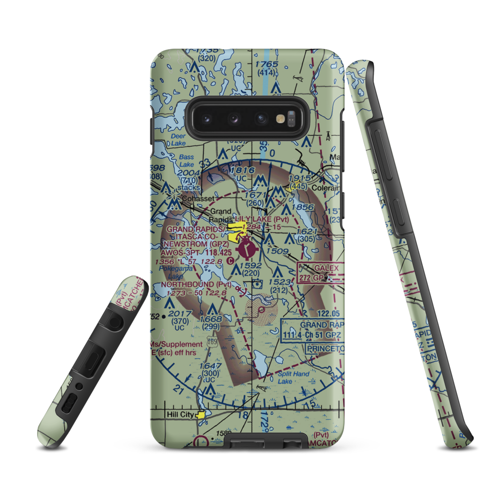 Grand Rapids Itasca Co-Gordon Newstrom field (GPZ) VFR Sectional Samsung Phone Case Samsung Galaxy S10 Plus model shown