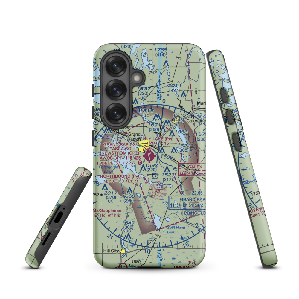 Grand Rapids Itasca Co-Gordon Newstrom field (GPZ) VFR Sectional Samsung Phone Case Samsung Galaxy S25 model shown