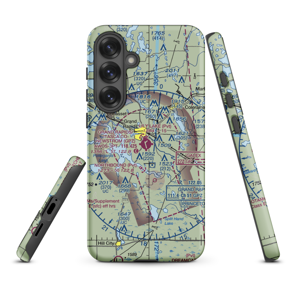 Grand Rapids Itasca Co-Gordon Newstrom field (GPZ) VFR Sectional Samsung Phone Case Samsung Galaxy S25 Plus model shown