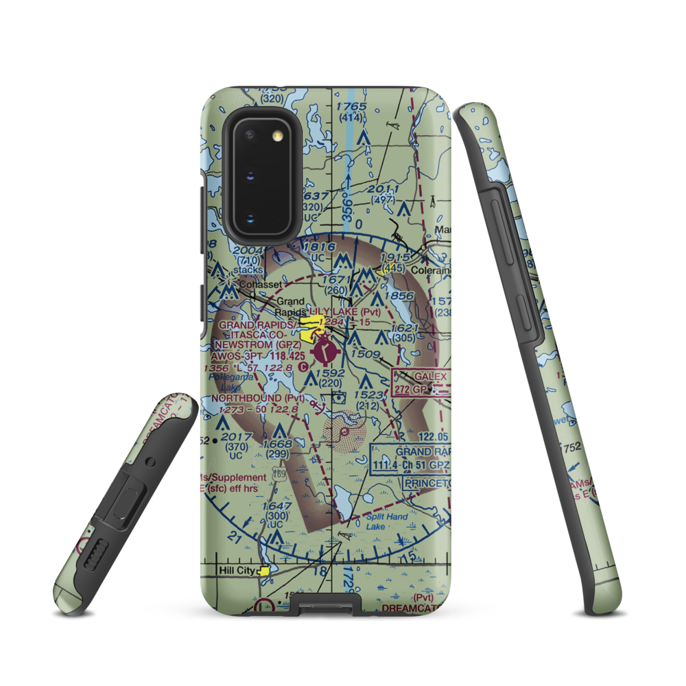 Grand Rapids Itasca Co-Gordon Newstrom field (GPZ) VFR Sectional Samsung Phone Case Samsung Galaxy S20 model shown