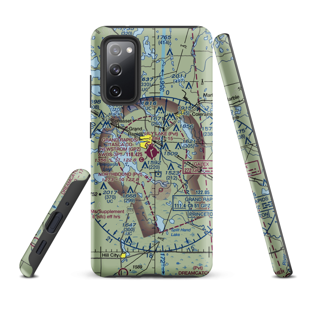 Grand Rapids Itasca Co-Gordon Newstrom field (GPZ) VFR Sectional Samsung Phone Case Samsung Galaxy S20 FE model shown