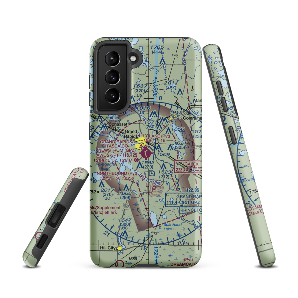 Grand Rapids Itasca Co-Gordon Newstrom field (GPZ) VFR Sectional Samsung Phone Case Samsung Galaxy S21 model shown