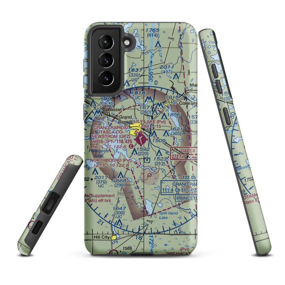 Grand Rapids Itasca Co-Gordon Newstrom field (GPZ) VFR Sectional Samsung Phone Case Samsung Galaxy S21 Plus model shown