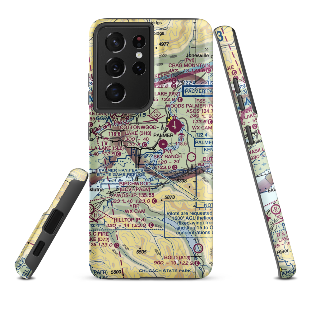 Grandview Subdivision Airport (5AK9) VFR Sectional Samsung Phone Case Samsung Galaxy S21 Ultra model shown