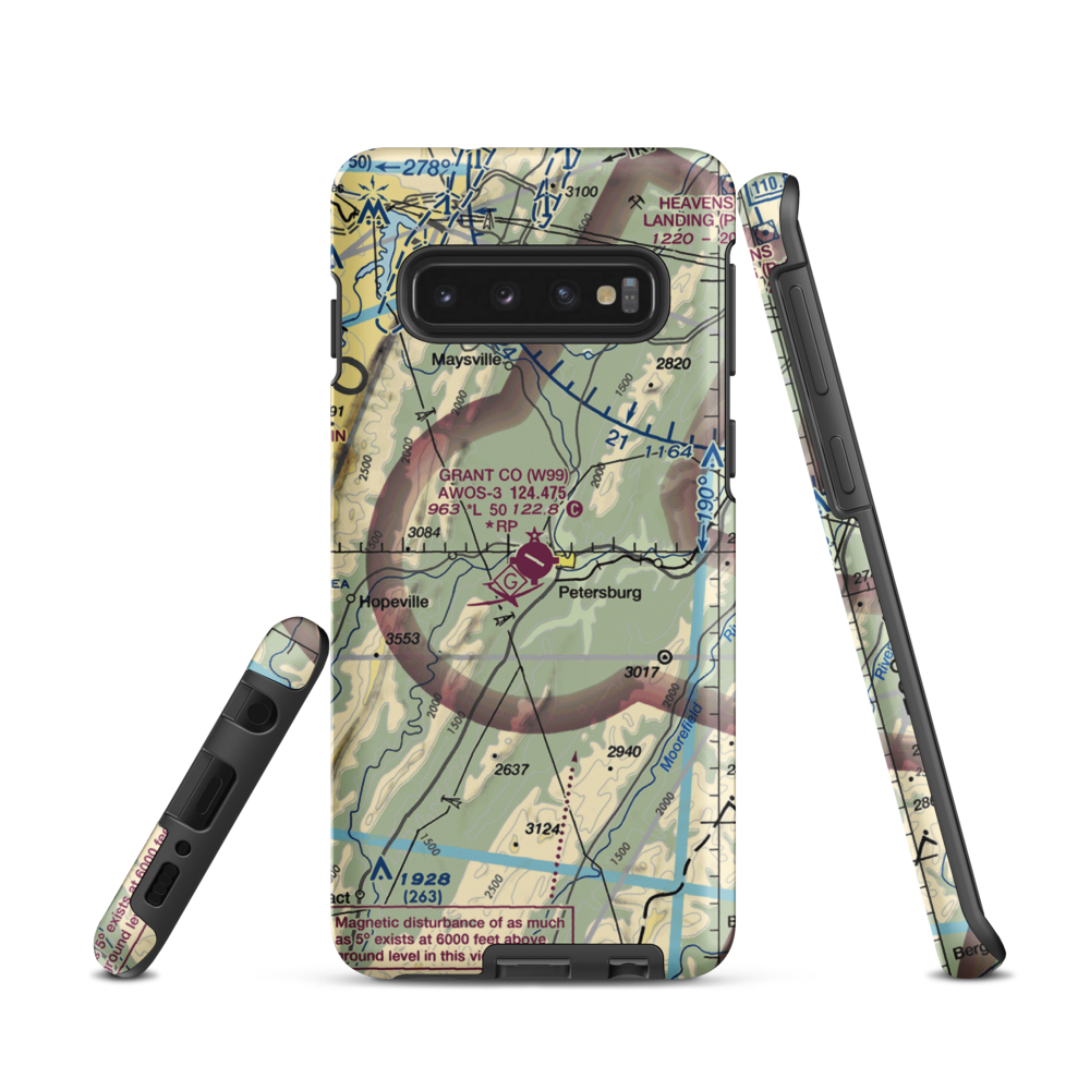 Grant County Airport (W99) VFR Sectional Samsung Phone Case Samsung Galaxy S10 model shown