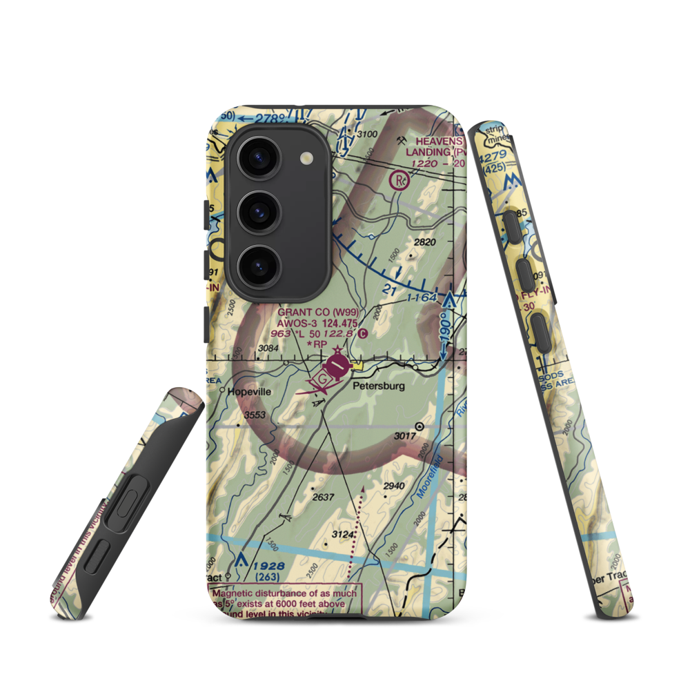 Grant County Airport (W99) VFR Sectional Samsung Phone Case Samsung Galaxy S23 model shown