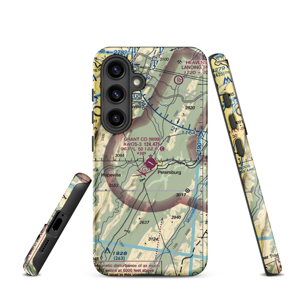 Grant County Airport (W99) VFR Sectional Samsung Phone Case Samsung Galaxy S24 model shown