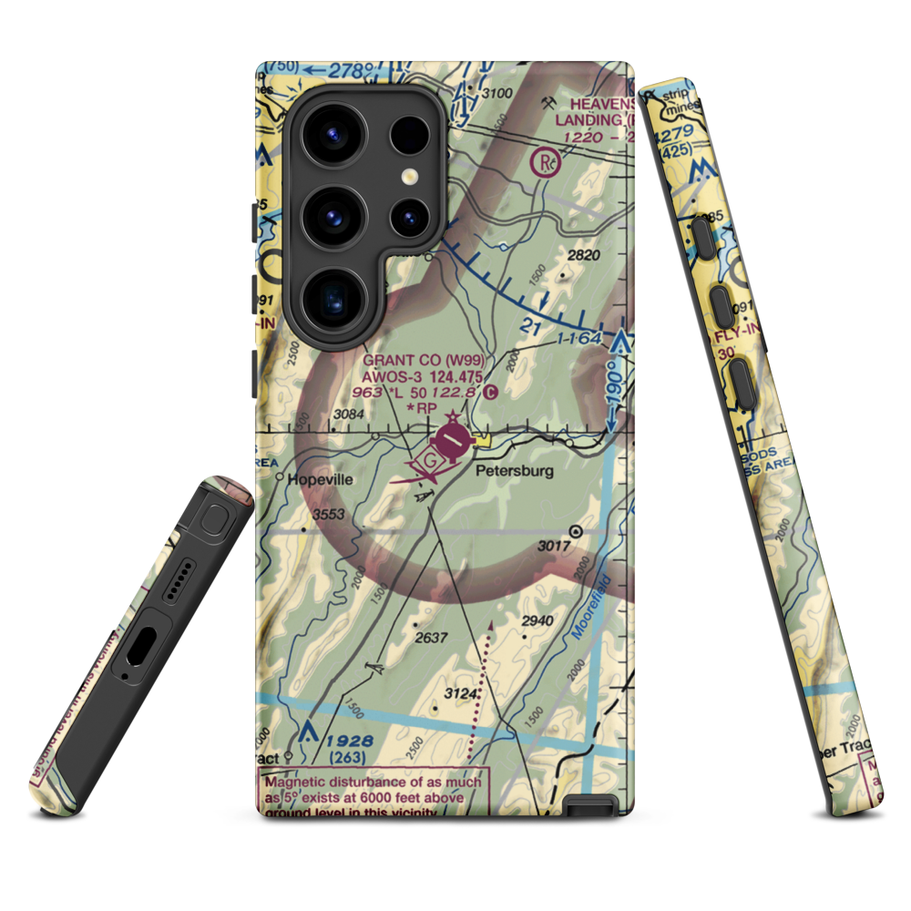 Grant County Airport (W99) VFR Sectional Samsung Phone Case Samsung Galaxy S24 Ultra model shown