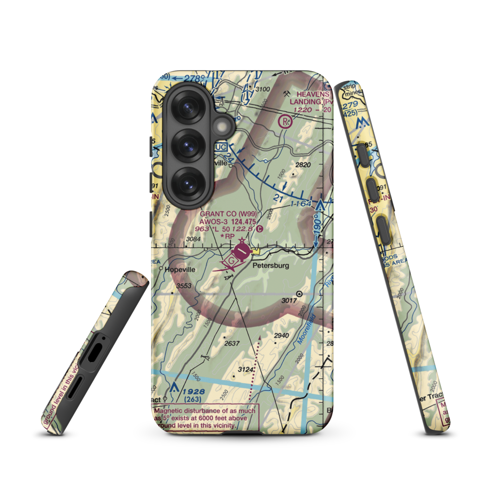Grant County Airport (W99) VFR Sectional Samsung Phone Case Samsung Galaxy S25 model shown