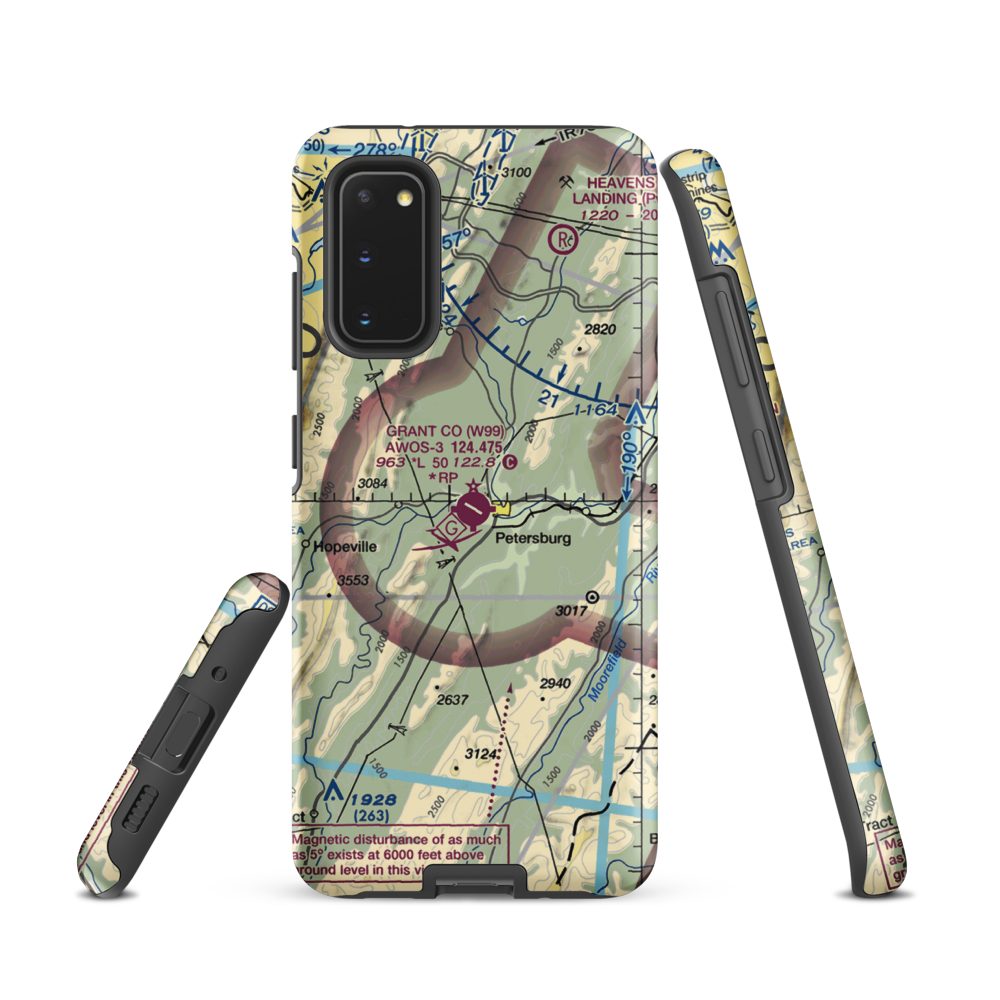 Grant County Airport (W99) VFR Sectional Samsung Phone Case Samsung Galaxy S20 model shown