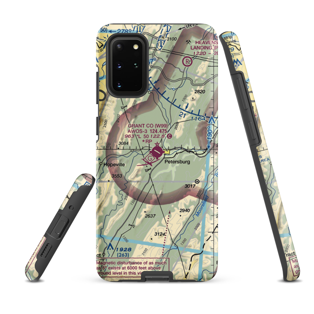 Grant County Airport (W99) VFR Sectional Samsung Phone Case Samsung Galaxy S20 Plus model shown
