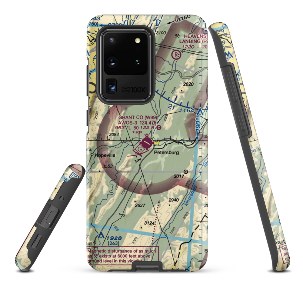 Grant County Airport (W99) VFR Sectional Samsung Phone Case Samsung Galaxy S20 Ultra model shown