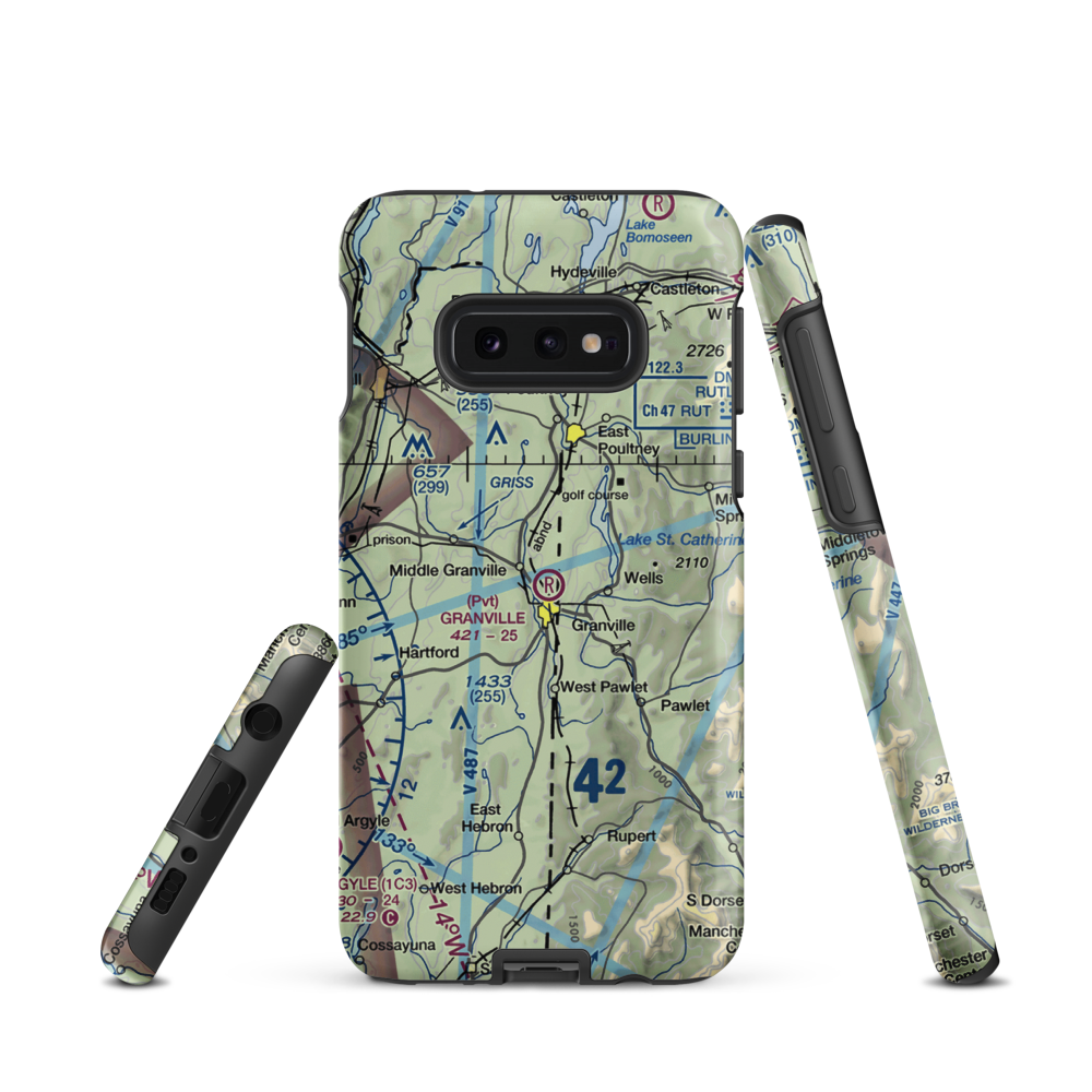 Granville Airport (B01) VFR Sectional Samsung Phone Case Samsung Galaxy S10e model shown
