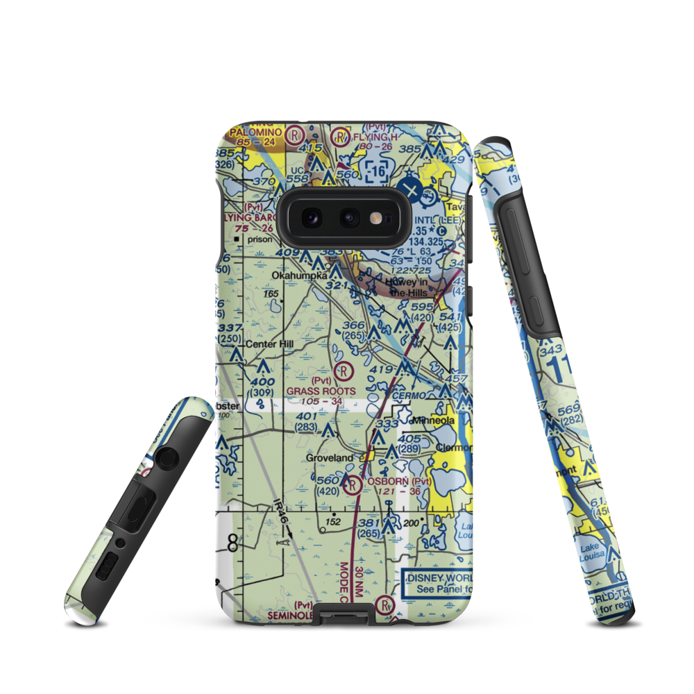 Grass Roots Airpark (06FD) VFR Sectional Samsung Phone Case Samsung Galaxy S10 Plus model shown