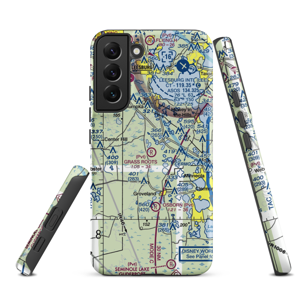 Grass Roots Airpark (06FD) VFR Sectional Samsung Phone Case Samsung Galaxy S22 Plus model shown