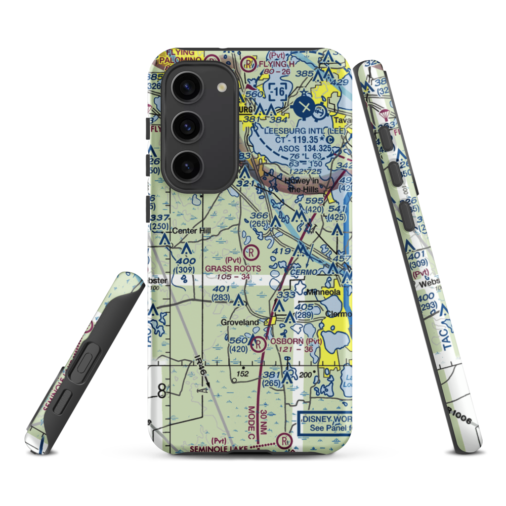 Grass Roots Airpark (06FD) VFR Sectional Samsung Phone Case Samsung Galaxy S23 Plus model shown