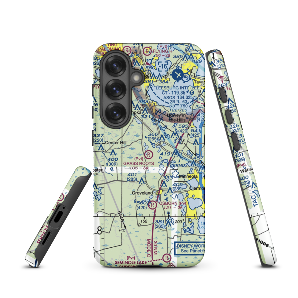 Grass Roots Airpark (06FD) VFR Sectional Samsung Phone Case Samsung Galaxy S25 model shown