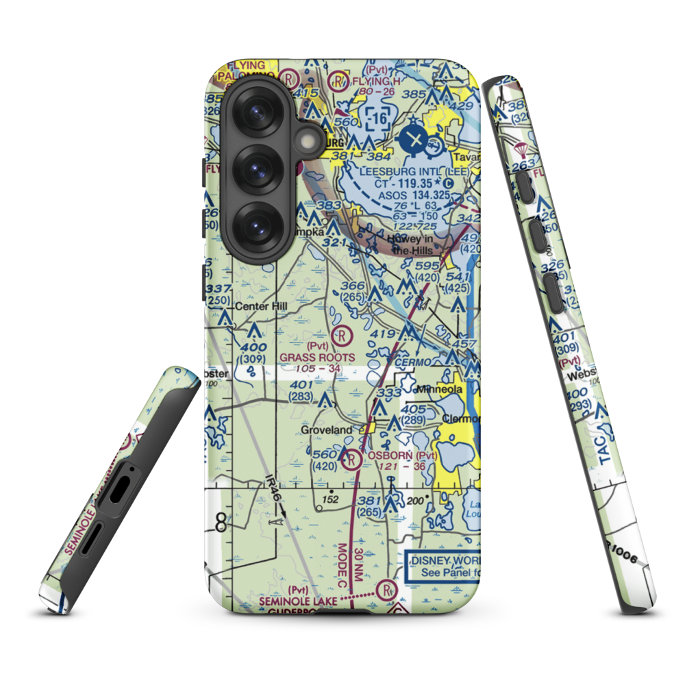 Grass Roots Airpark (06FD) VFR Sectional Samsung Phone Case Samsung Galaxy S25 Plus model shown