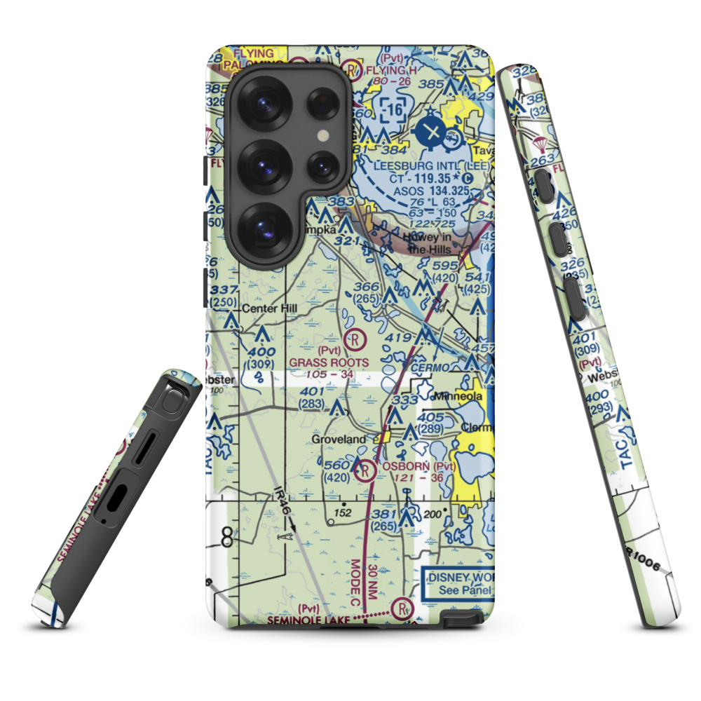 Grass Roots Airpark (06FD) VFR Sectional Samsung Phone Case Samsung Galaxy S25 Ultra model shown