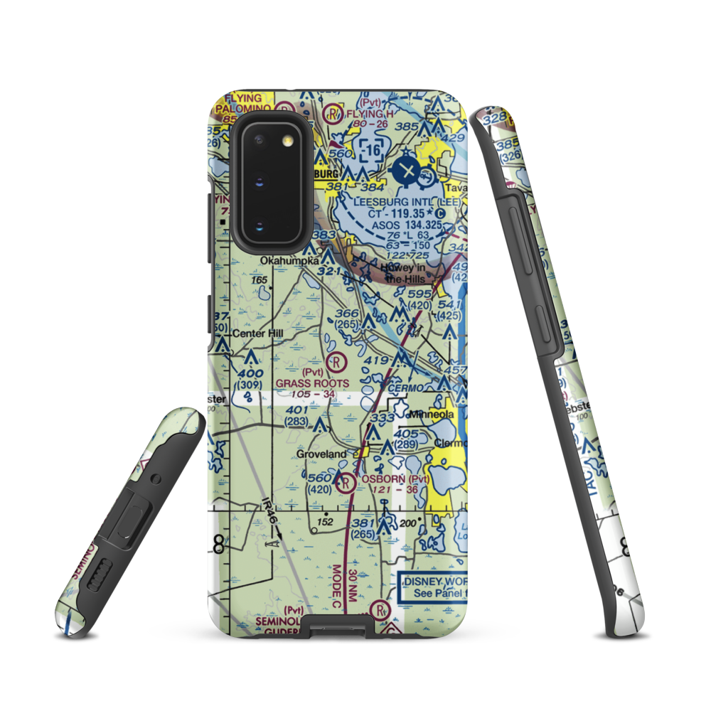 Grass Roots Airpark (06FD) VFR Sectional Samsung Phone Case Samsung Galaxy S20 model shown