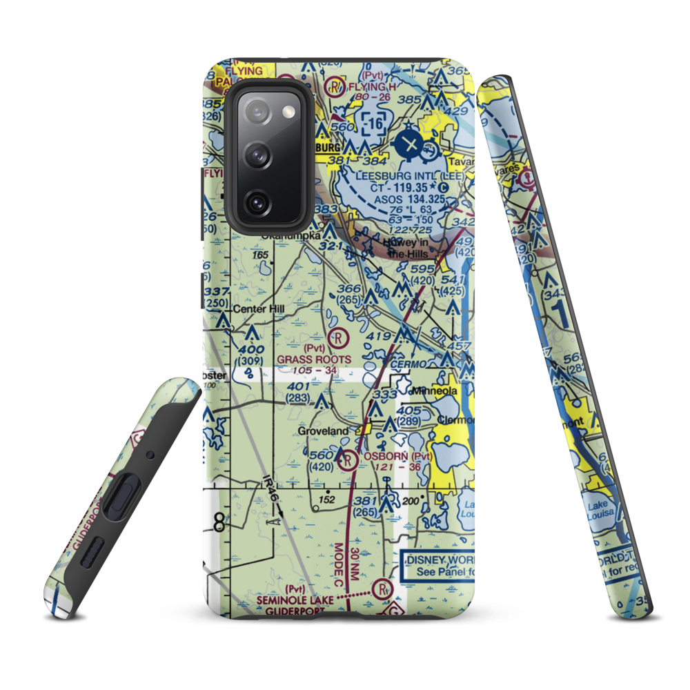 Grass Roots Airpark (06FD) VFR Sectional Samsung Phone Case Samsung Galaxy S20 FE model shown