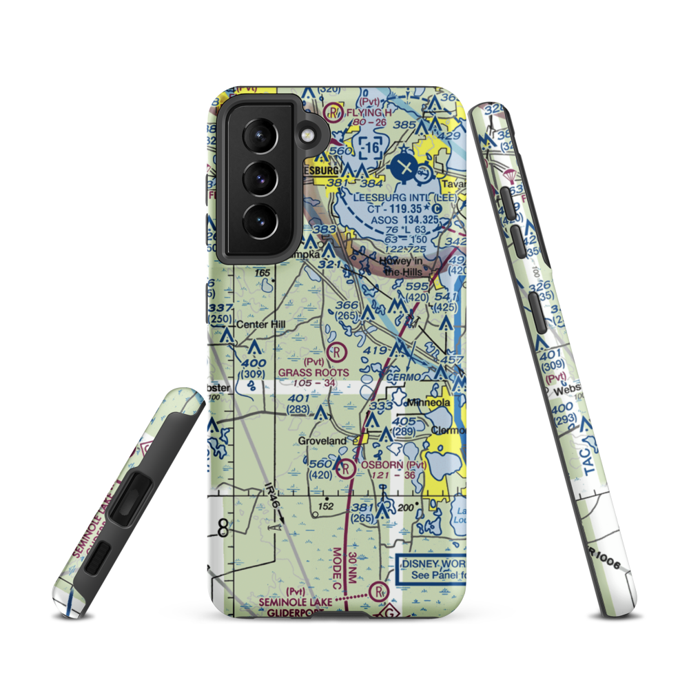 Grass Roots Airpark (06FD) VFR Sectional Samsung Phone Case Samsung Galaxy S21 model shown