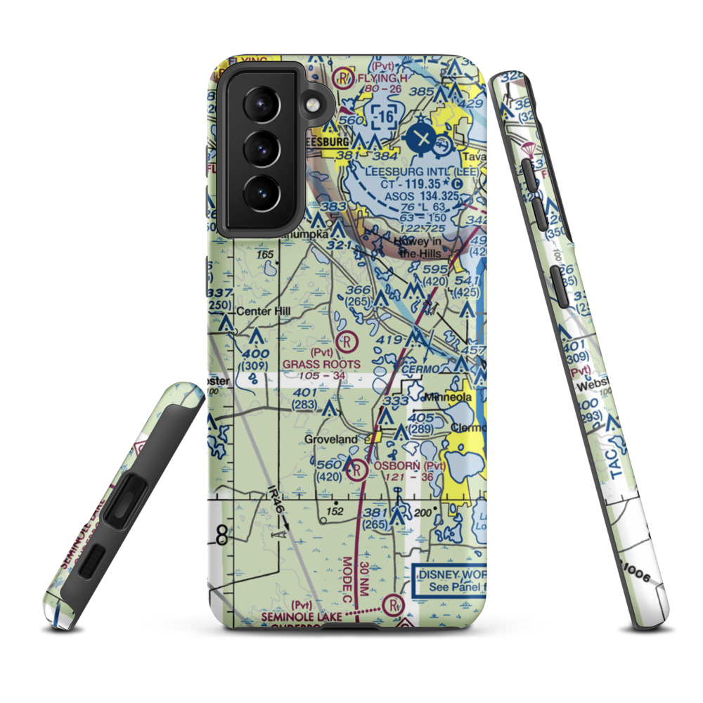 Grass Roots Airpark (06FD) VFR Sectional Samsung Phone Case Samsung Galaxy S21 FE model shown