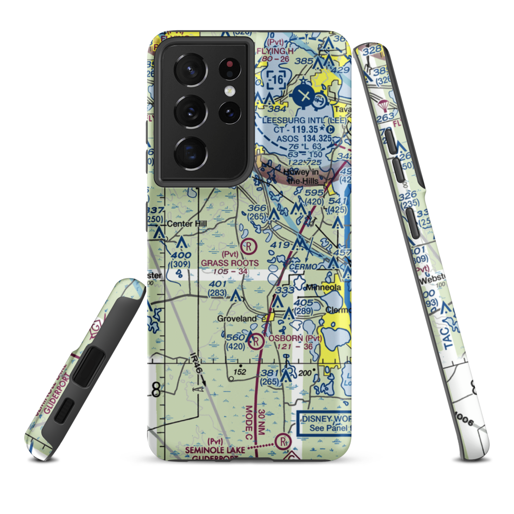 Grass Roots Airpark (06FD) VFR Sectional Samsung Phone Case Samsung Galaxy S21 Plus model shown