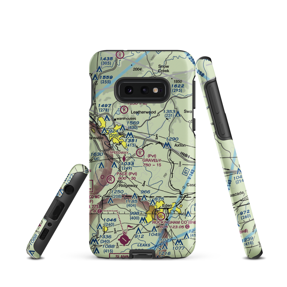 Gravely Airport (VA12) VFR Sectional Samsung Phone Case Samsung Galaxy S10 Plus model shown