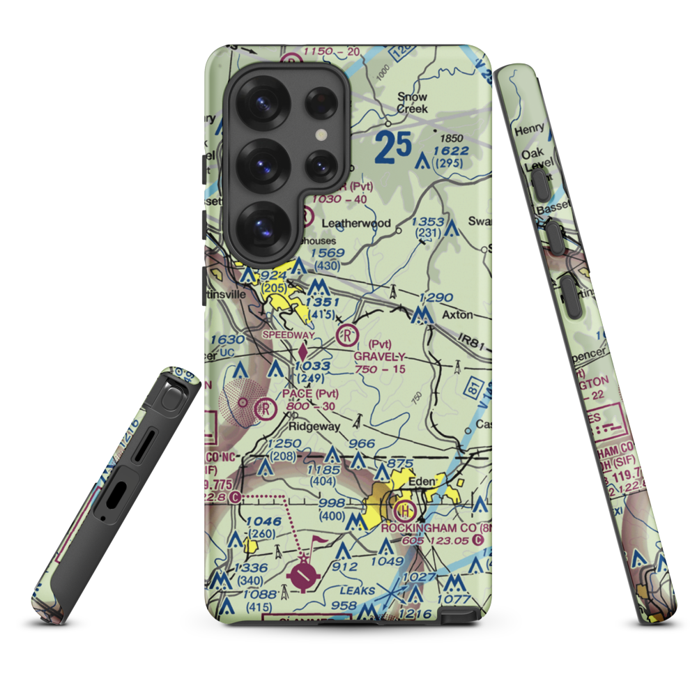 Gravely Airport (VA12) VFR Sectional Samsung Phone Case Samsung Galaxy S25 Ultra model shown