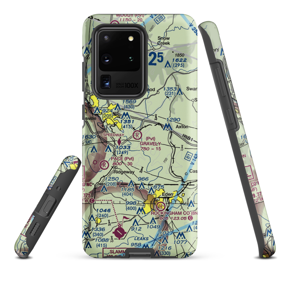 Gravely Airport (VA12) VFR Sectional Samsung Phone Case Samsung Galaxy S20 Ultra model shown