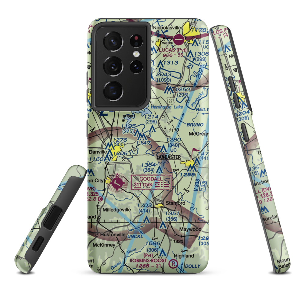 Gravity Zero Airport (99KY) VFR Sectional Samsung Phone Case Samsung Galaxy S21 Ultra model shown