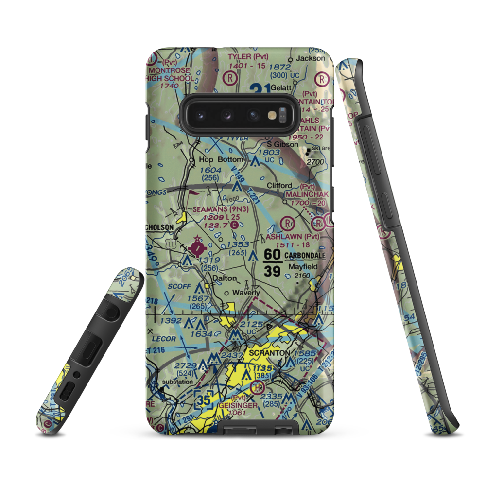 Grayce Farms Airport (PA82) VFR Sectional Samsung Phone Case Samsung Galaxy S10 Plus model shown